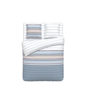 Vente flash 👍 ACTUEL Parure Housse De Couette En Coton 52 Fils Motifs Rayures ARIANNE 👏 6