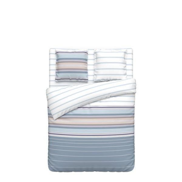 Vente flash 👍 ACTUEL Parure Housse De Couette En Coton 52 Fils Motifs Rayures ARIANNE 👏 3