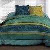 Sortie 💯 Kaliss Housse De Couette 240×260 Jade + 2 Taies 100% Coton 57 Fils ❤️ 8