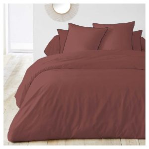 Budget ⭐ Housse De Couette Unie En Coton 65 Fils 🌟 10