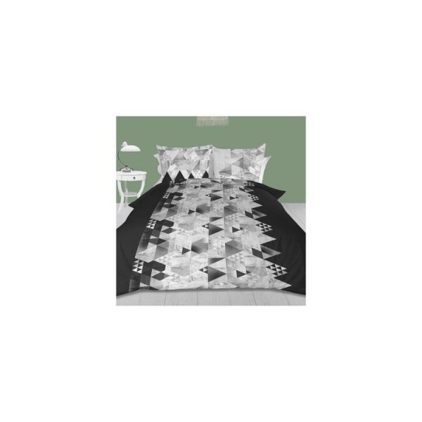 Promo ⌛ Soleil D’ocre Parure Housse De Couette 260X240 Cm NORDIQUE Anthracite, 100% Coton ✨ 1