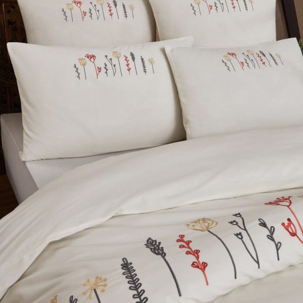 Top 10 🎉 Sensei Maison Housse De Couette Brodée En Percale De Coton FLORIALES 🎁 3