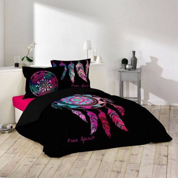 Offres 🥰 L3C Housse De Couette 220×240 Porte Bonheur 100% Coton 🤩 1
