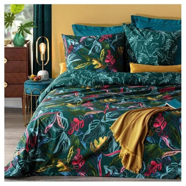 Vente flash 👏 ATMOSPHERA Parure Housse De Couette En Coton 57 Fils SELVA 😀 1