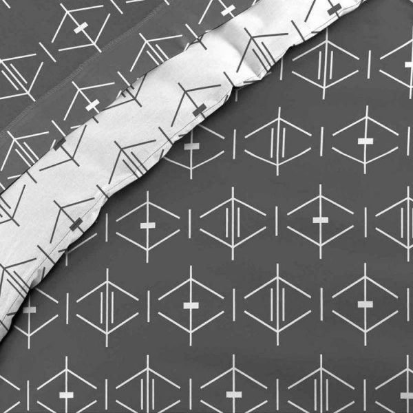 Le moins cher 😍 Paris Prix Housse De Couette Aristide 140x200cm Anthracite 🎁 3