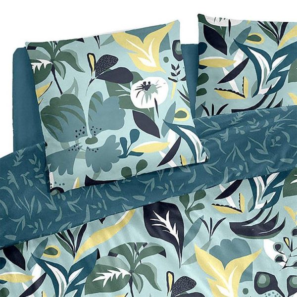 Acheter 🧨 ATMOSPHERA Housse De Couette 240×220 Palapa + 2 Taies 100% Coton 57 Fils 🛒 3