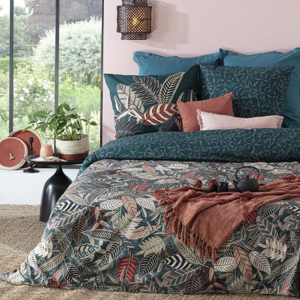 Nouveau 🌟 ATMOSPHERA Housse De Couette 260×240 Noami + 2 Taies 100% Coton 57 Fils 👍 1