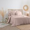 Offres 🛒 Housse De Couette Lin Adorable 240x220cm Rose Poudré 🎉 13