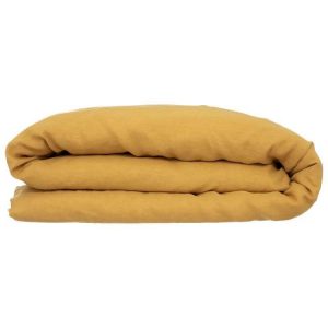 Bon marché 🤩 Housse De Couette Lin Adorable 240x220cm Jaune Ocre 🔔 7