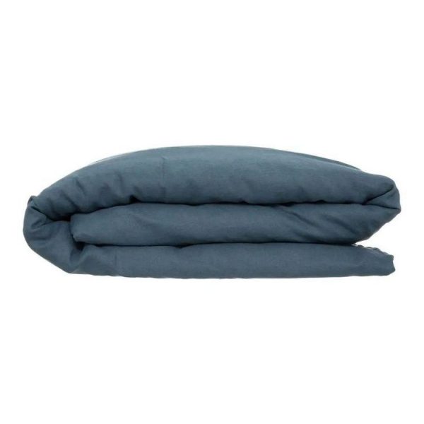 Budget 😍 Housse De Couette Lin Adorable 260x240cm Bleu Canard 👍 3