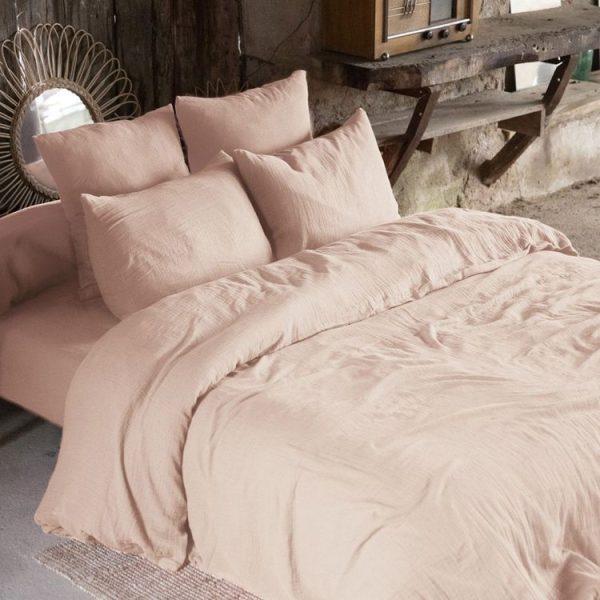 Grosses soldes ❤️ No Name Housse De Couette Unie 200×200 Cm Gaze De Coton Guimauve ⌛ 1
