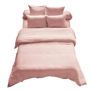 Grosses soldes ❤️ No Name Housse De Couette Unie 200×200 Cm Gaze De Coton Guimauve ⌛ 7