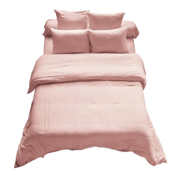 Grosses soldes ❤️ No Name Housse De Couette Unie 200×200 Cm Gaze De Coton Guimauve ⌛ 3