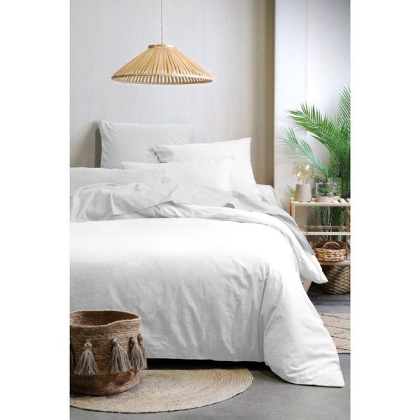 Tout neuf 🧨 Lovely Casa Housse De Couette 240×260 Horizon Blanc 100% Coton Bio 57 Fils ✨ 3