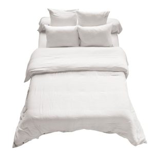 Vente flash ✔️ No Name Housse De Couette Unie 200×200 Cm Gaze De Coton Chantilly 😀 7