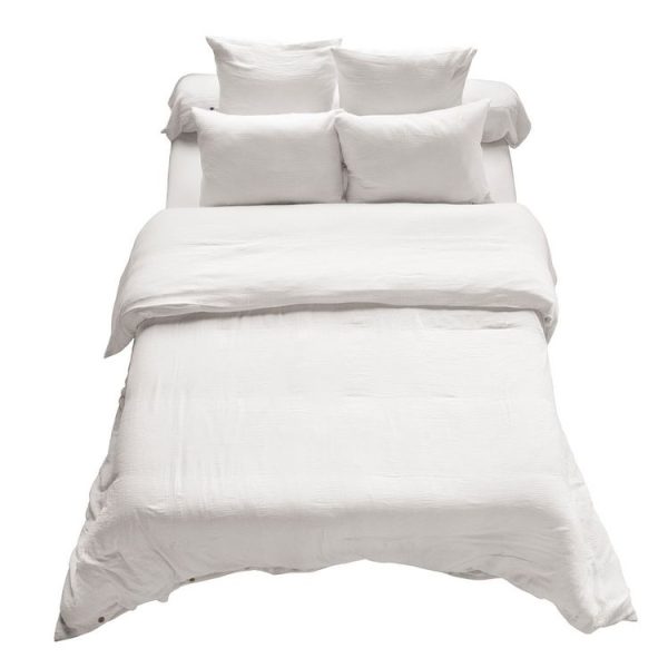 Vente flash ✔️ No Name Housse De Couette Unie 200×200 Cm Gaze De Coton Chantilly 😀 3
