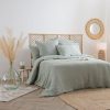 Grosses soldes 🛒 Housse De Couette Lin Adorable 240x220cm Vert Céladon 🛒 13