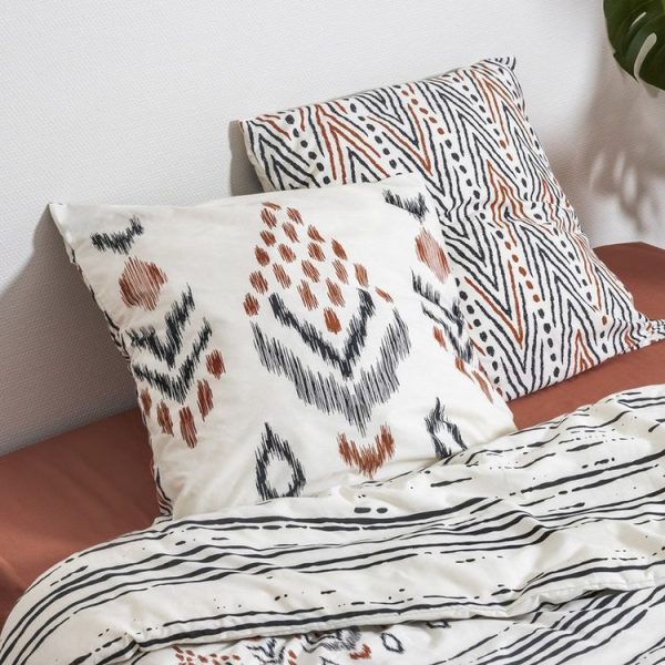 Bon marché 🎉 No Name Housse De Couette 240×220 + 2 Taies Ethnic Coton 57 Fils 😍 3