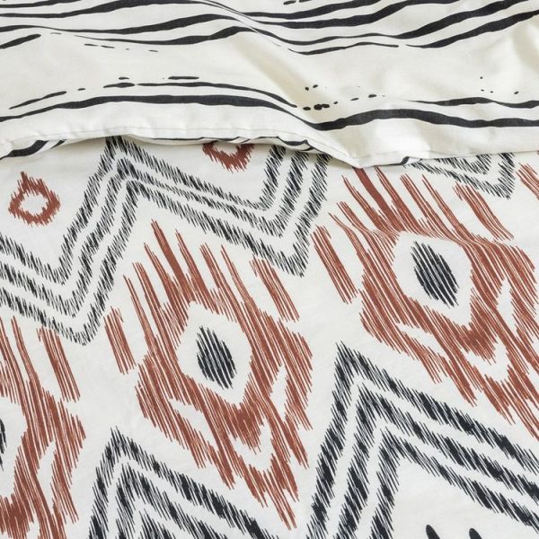 Bon marché 🎉 No Name Housse De Couette 240×220 + 2 Taies Ethnic Coton 57 Fils 😍 4