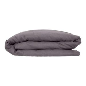 Meilleure affaire ❤️ Housse De Couette Lin Adorable 240x220cm Gris Ardoise 😍 7