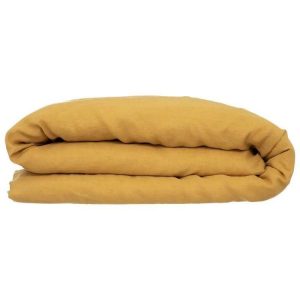 Budget 🔔 Housse De Couette Lin Adorable 260x240cm Jaune Ocre 🥰 7