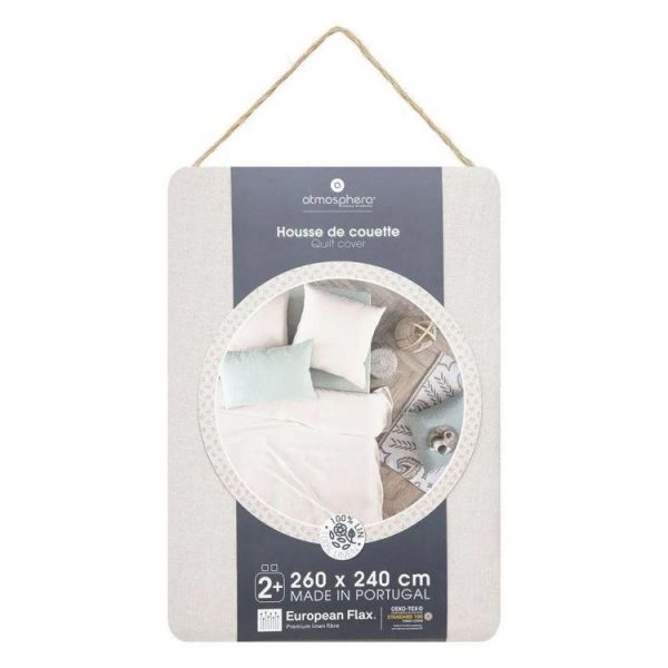 Grosses soldes 😉 Housse De Couette Lin Adorable 260x240cm Beige Lin 🛒 3