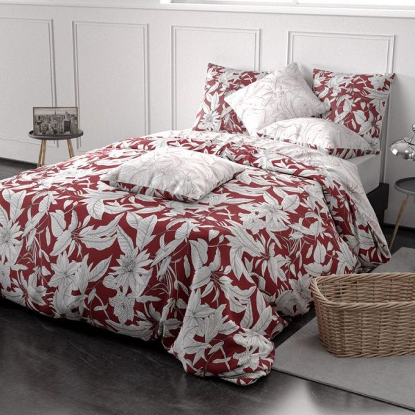 Acheter 🔥 No Name Housse De Couette 240×220 + 2 Taies Bonheur Coton Percale 71 Fils 😉 1