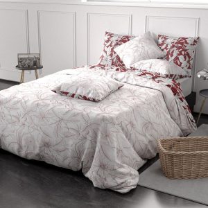 Acheter 🔥 No Name Housse De Couette 240×220 + 2 Taies Bonheur Coton Percale 71 Fils 😉 9