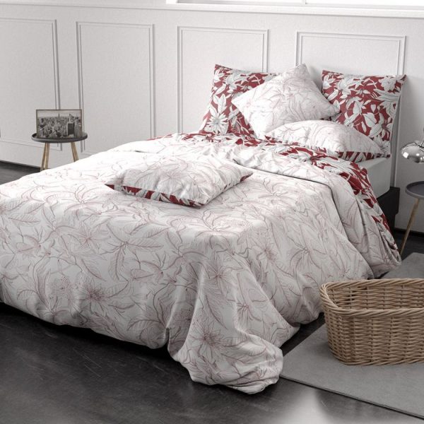 Acheter 🔥 No Name Housse De Couette 240×220 + 2 Taies Bonheur Coton Percale 71 Fils 😉 4