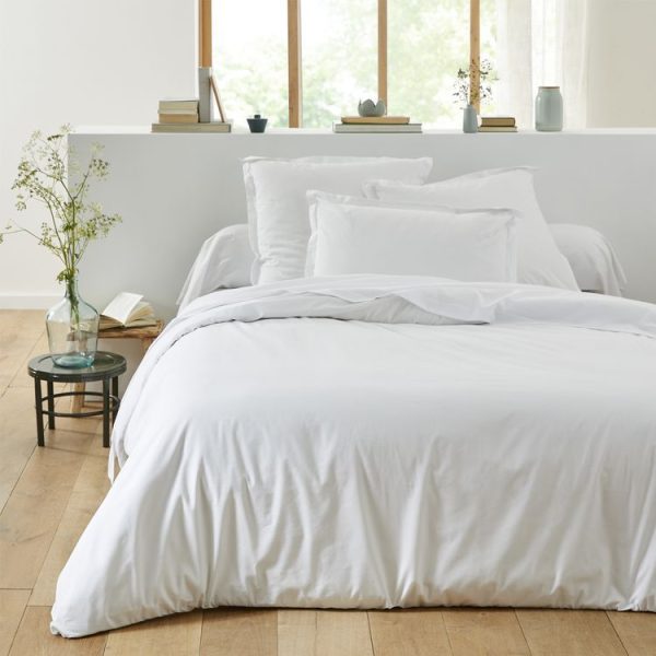 Nouveau 🛒 Origin Housse De Couette Unie En Coton, Made In France 💯 3