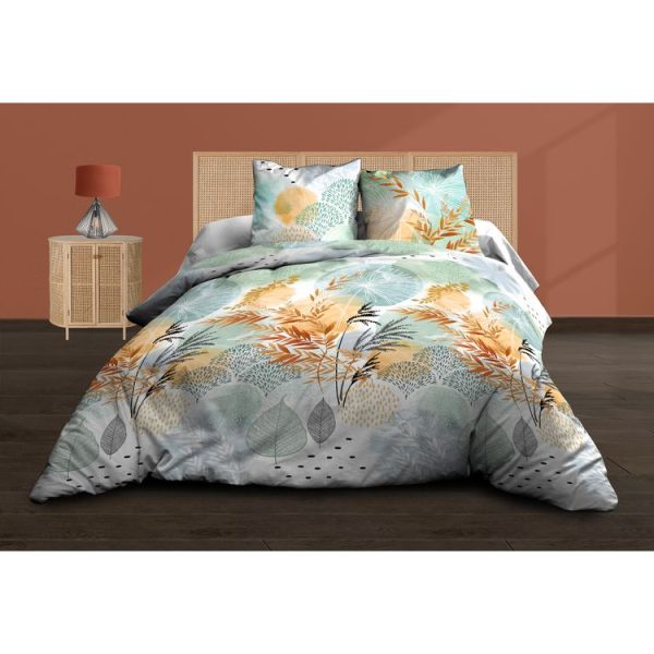 Meilleure vente 🎁 Le Linge De Jules Housse De Couette 220×240 + 2 Taies – Pur Coton 57 Fils – Aquarel ❤️ 1