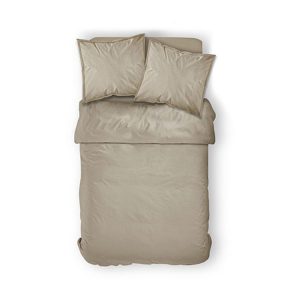 Sortie 😍 Today Housse De Couette Mastic – 100% Coton 57 Fils – 220 X 240 Cm – Taupe ❤️ 9