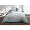 Acheter 🧨 Le Linge De Jules Housse De Couette 240×260 + 2 Taies – Pur Coton 57 Fils – Louise Bleu 🥰 5