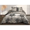 Budget 😍 Le Linge De Jules Housse De Couette 220×240 + 2 Taies – Pur Coton 57 Fils – Palmier ✔️ 5