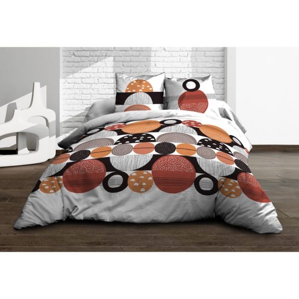 Vente flash 🛒 Le Linge De Jules Housse De Couette 220×240 + 2 Taies – Pur Coton 57 Fils – Boston ⭐ 1