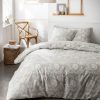 Promo 😍 Today Housse De Couette 220×240 Sunshine Classygris + 2 Taies 100% Coton 57 Fils 🎁 5