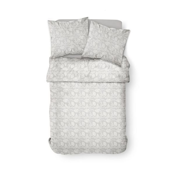 Promo 😍 Today Housse De Couette 220×240 Sunshine Classygris + 2 Taies 100% Coton 57 Fils 🎁 4