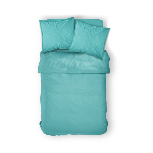 Tout neuf 💯 Today Housse De Couette Diabolo Menthe – 100% Coton 57 Fils – 220 X 240 Cm – Bleu Turquoise 🎁 1