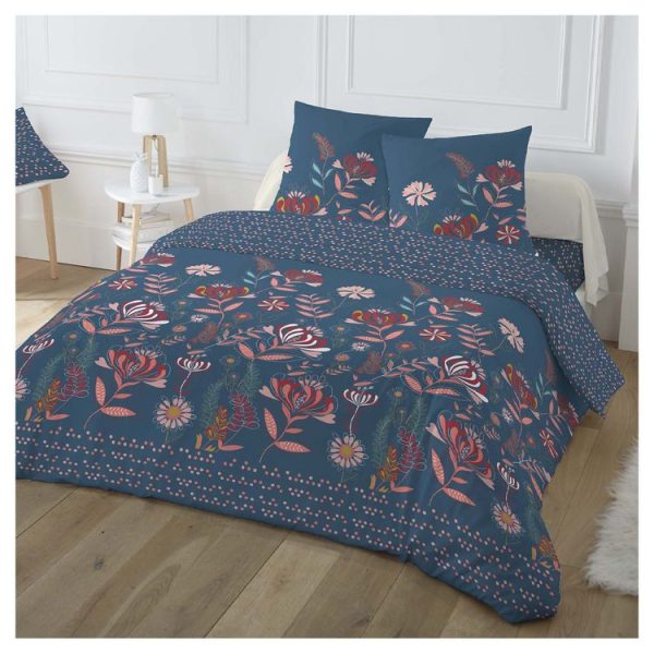 Remise 👍 Parure Housse De Couette Fantaisie En Coton 51 Fils TANIA 👏 1