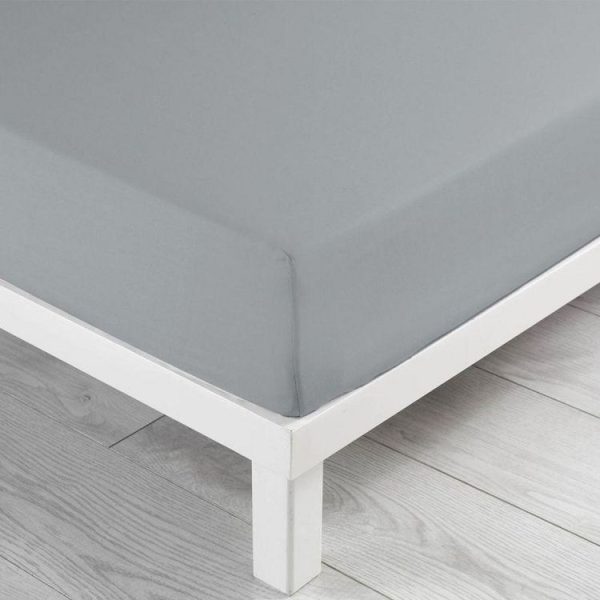 Meilleur prix 🎁 Paris Prix Drap Housse Lina 90x190cm Gris Galet 😍 3