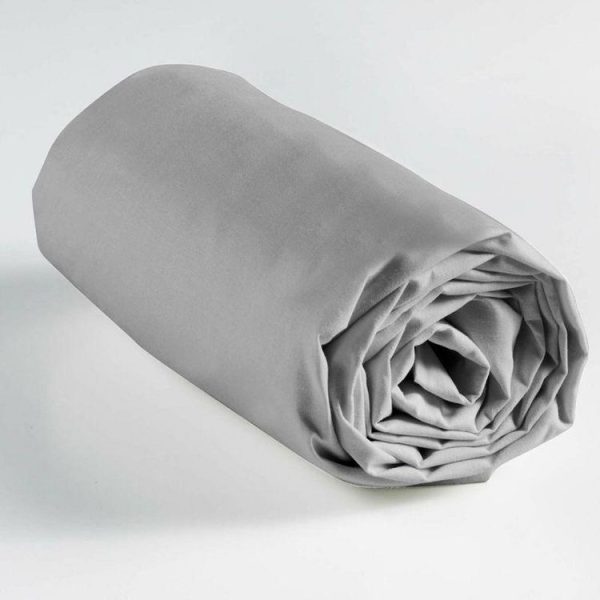 Meilleur prix 🎁 Paris Prix Drap Housse Lina 90x190cm Gris Galet 😍 4