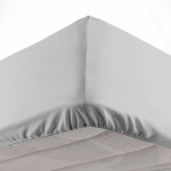 Meilleur prix 👏 Paris Prix Drap Housse Oscar 90x190cm Gris Clair 🎉 1