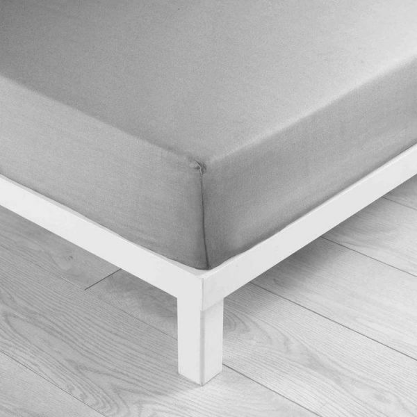 Meilleur prix 👏 Paris Prix Drap Housse Oscar 90x190cm Gris Clair 🎉 4
