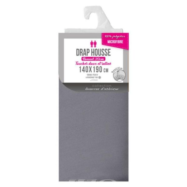 Nouveau 🧨 Paris Prix Drap Housse Oscar 140x190cm Anthracite 🛒 3