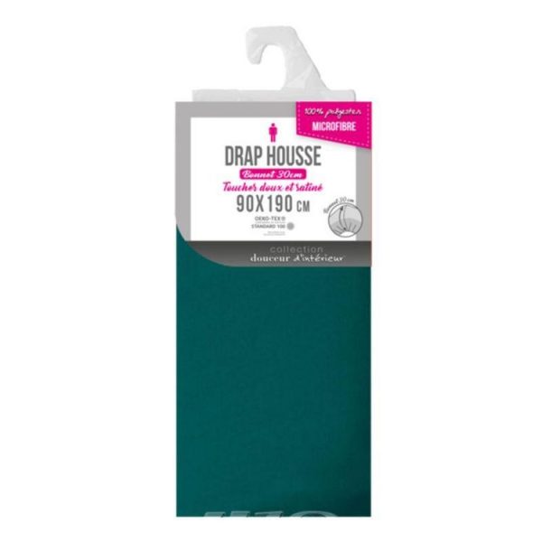 Offres 🧨 Paris Prix Drap Housse Oscar 90x190cm Emeraude 🎁 3
