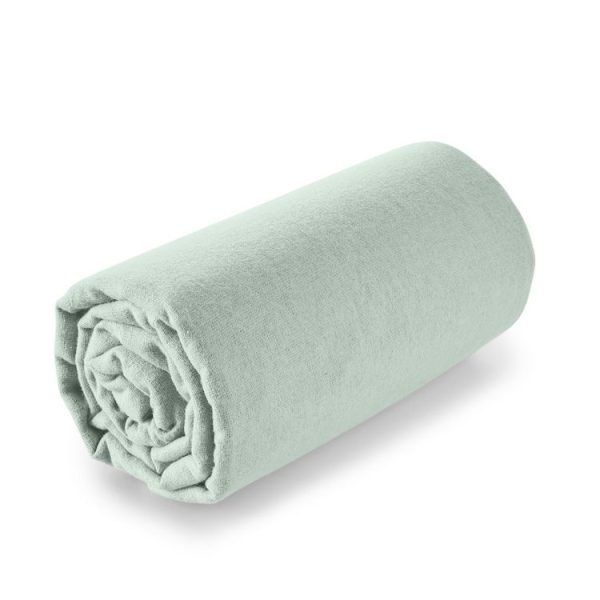Bon marché 🤩 ACTUEL Drap Housse Uni En Coton FLORA ⭐ 1