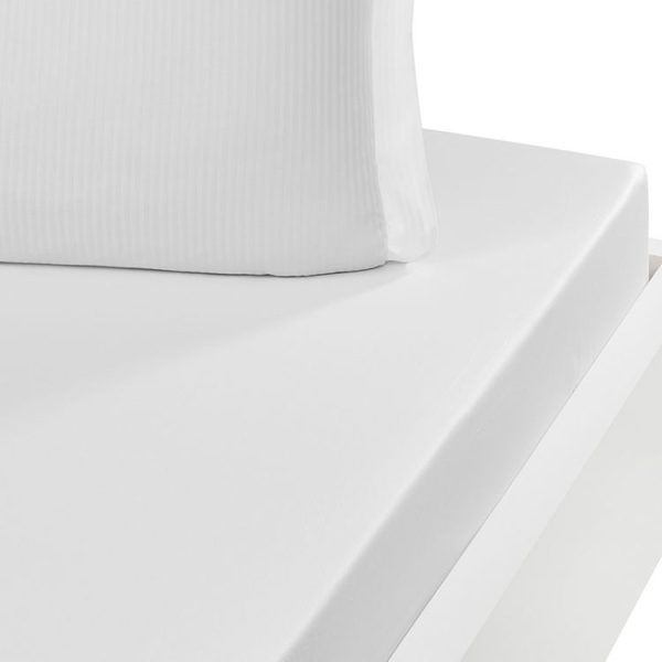 Bon marché ⌛ Sensei Maison Drap Housse Uni En Satin De Coton 120 Fils Bonnet 30cm VERSAILLES ✨ 1