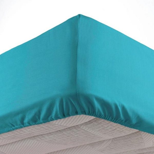 Meilleure vente 🥰 Paris Prix Drap Housse Lina 140x190cm Bleu ⌛ 1