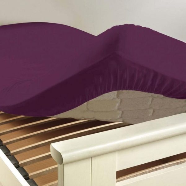 Promo 🌟 Paris Prix Drap Housse Lina 140x190cm Myrtille 🎉 4
