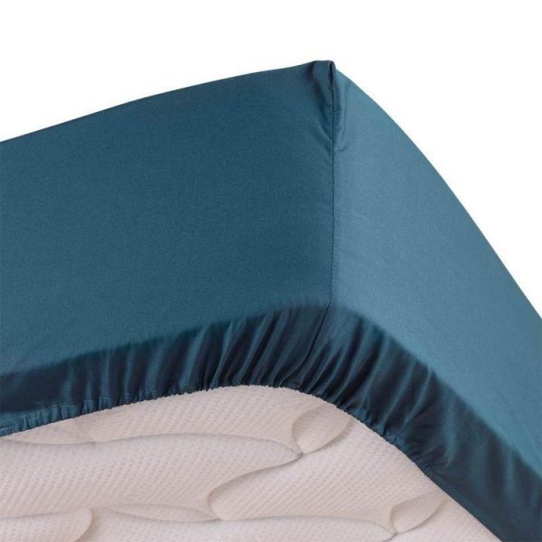 Acheter 🤩 Paris Prix Drap Housse Percaline 160x200cm Bleu ⌛ 1